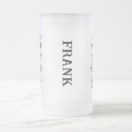 Personalisierte Mattierte Bier-Tasse Mattglas Bierglas (Mittel)