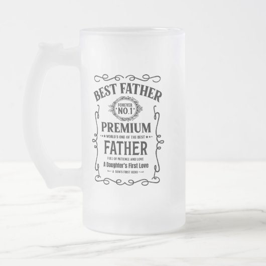 Personalisierte Mattierte Bier-Tasse Mattglas Bierglas (Links)