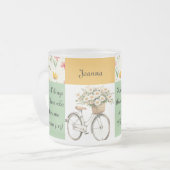 Personalisierte Mattierte Glass-Tasse - Blumenrad Mattglastasse (Vorderseite Links)