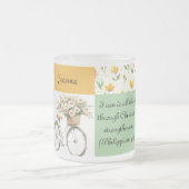 Personalisierte Mattierte Glass-Tasse - Blumenrad Mattglastasse (Mittel)