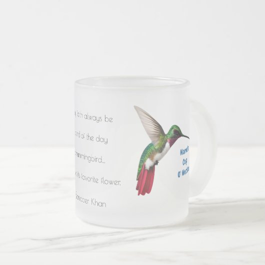 Personalisierte Mattierte Hummingbird-Tasse Mattglastasse (VorderseiteRechts)