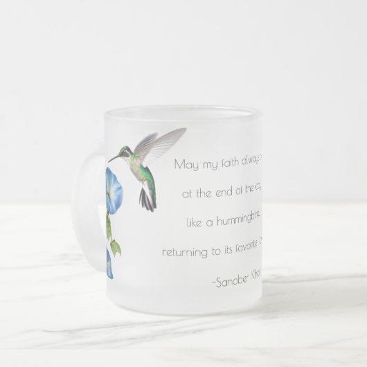 Personalisierte Mattierte Hummingbird-Tasse Mattglastasse (Vorderseite Links)