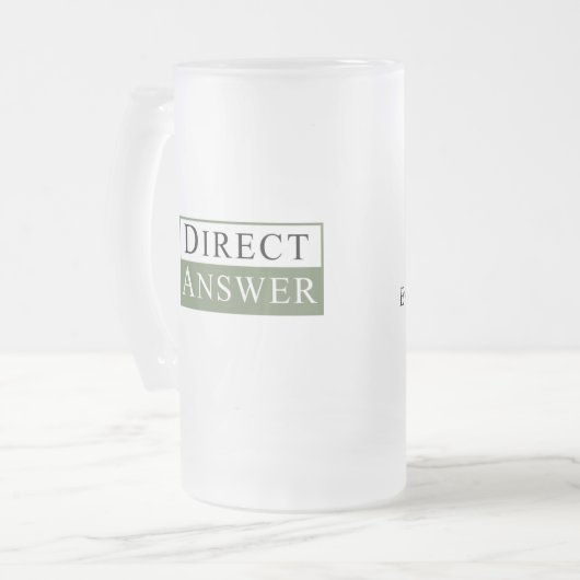 Personalisierte mattierte Tasse (Vorderseite Links)