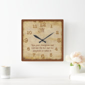 Personalisierte Mauer Uhren IHR MONOGRAMM UND IHRE (Zuhause)