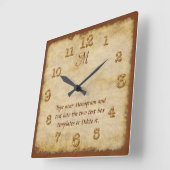 Personalisierte Mauer Uhren IHR MONOGRAMM UND IHRE (Winkel)