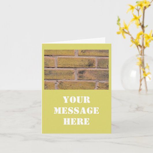 Personalisierte Mauerkarte aus gelbem Backstein Karte (Gelbe Blume)