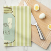 Personalisierte Maurer-Glas-Küchen-Tuch-blasse Handtuch (Viertel Falte)