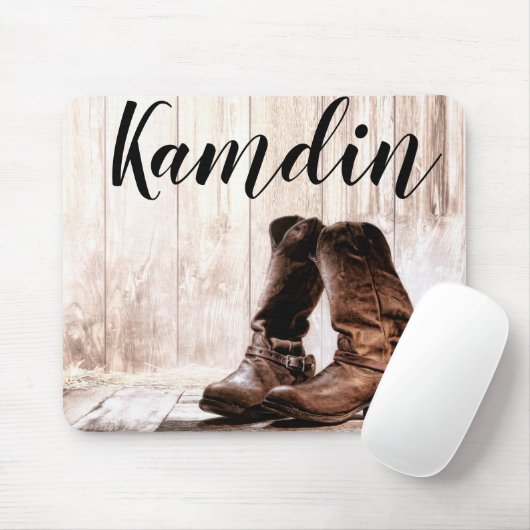 Personalisierte Maus Pad Boots Country Rustic West Mousepad (Mit Mouse)