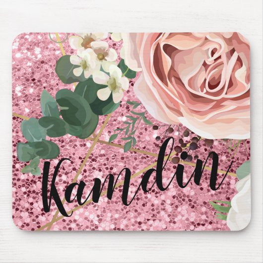 Personalisierte Maus Pad Geometric Garden Rose Gli Mousepad (Vorne)