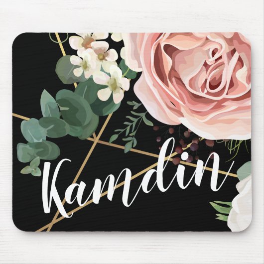Personalisierte Maus Pad Geometric Garden Rose Sch Mousepad (Vorne)