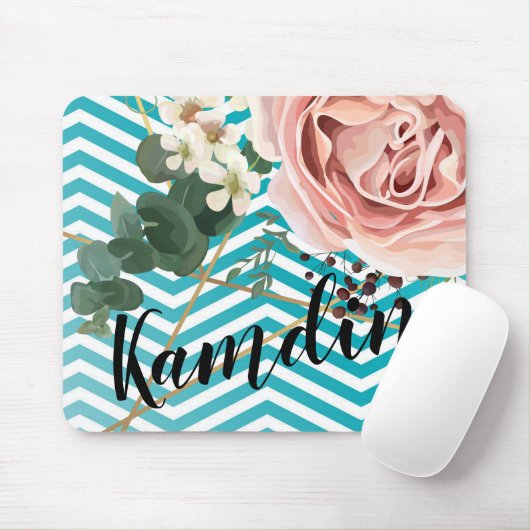 Personalisierte Maus Pad Geometrische Rose Zickzac Mousepad (Mit Mouse)