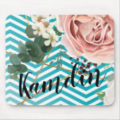Personalisierte Maus Pad Geometrische Rose Zickzac Mousepad (Vorne)