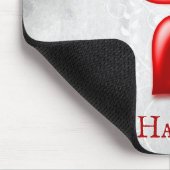 Personalisierte Maus-Pad mit rotem Herzen Mousepad (Ecke)