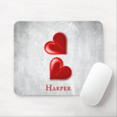 Personalisierte Maus-Pad mit rotem Herzen Mousepad (Mit Mouse)