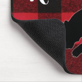 Personalisierte Maus Pad Red Buffalo Kariert Bären Mousepad (Ecke)