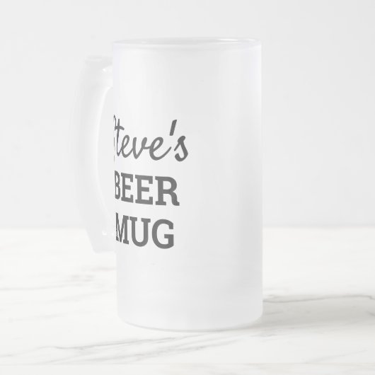 Personalisierte Mäuse Mattglas Bierglas (Vorderseite Links)