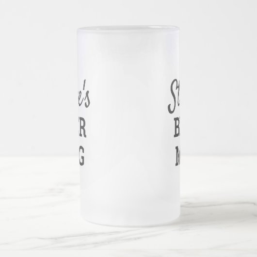 Personalisierte Mäuse Mattglas Bierglas (Mittel)