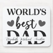 Personalisierte Mauspad „Bester Vater der Welt“ (Vorne)
