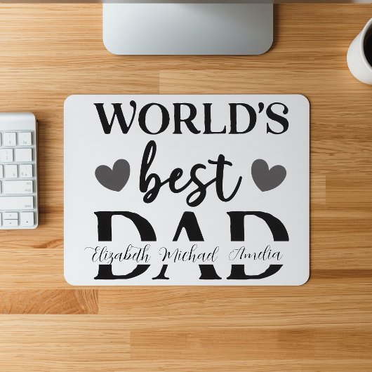Personalisierte Mauspad „Bester Vater der Welt“