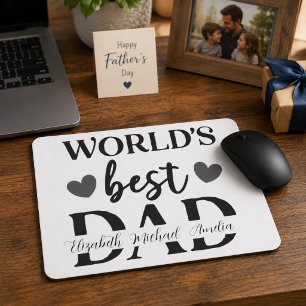 Personalisierte Mauspad „Bester Vater der Welt“