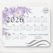 Personalisierte Mauspad mit vollem 2026-Kalender (Vorne)