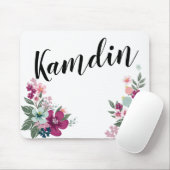 Personalisierte Mauspad Tropische Blume auf Weiß (Mit Mouse)