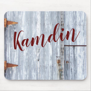 Personalisierte Mauspad Weißwaschholz Holzstall Tü