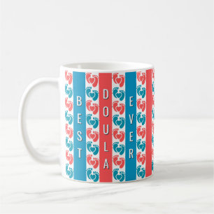 Personalisierte Maximalistische Gestreifte Fußabdr Kaffeetasse