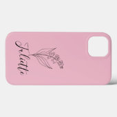 Personalisierte May Lily of the Valley Birth Blume Case-Mate iPhone Hülle (Rückseite (Horizontal))