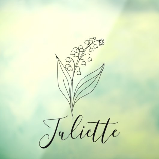 Personalisierte May Lily of the Valley Birth Blume Fensteraufkleber (Blatt 3)