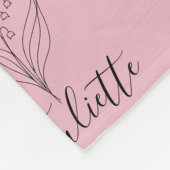 Personalisierte May Lily of the Valley Birth Blume Fleecedecke (Ecke)