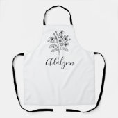 Personalisierte May Lily of the Valley Birth Blume Schürze (Vorderseite)