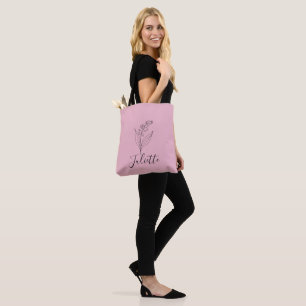Personalisierte May Lily of the Valley Birth Blume Tasche