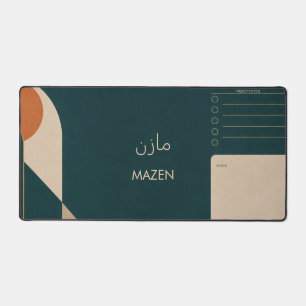 Personalisierte MAZEN-Geometrische Wochenplan-Schr Schreibtischunterlage
