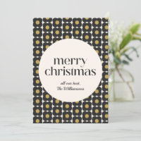 Personalisierte MCM Retro Blume Schwarze Weihnacht