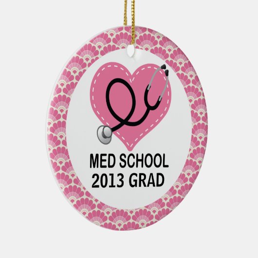 Personalisierte MED-Schulabsolvent-Verzierung Keramikornament (Rechts)