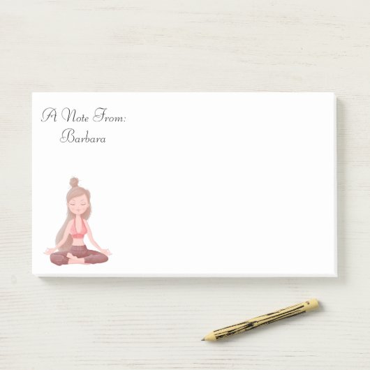 Personalisierte Mediatorin Post-it Klebezettel (Auf Schreibtisch)