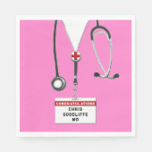 Personalisierte Medizin-Schule Graduation Party Na Serviette (Vorderseite)