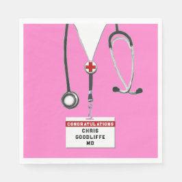 Personalisierte Medizin-Schule Graduation Party Na Serviette