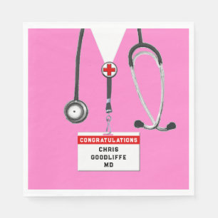 Personalisierte Medizin-Schule Graduation Party Na Serviette