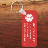 Personalisierte Medizinische Alarm-Medizinische In Schlüsselanhänger (Vorderseite)