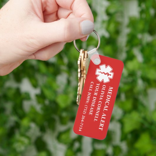 Personalisierte Medizinische Alarm-Medizinische In Schlüsselanhänger (Hand)