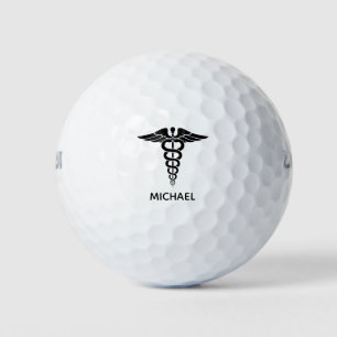 Personalisierte medizinische Caduceus Golfball