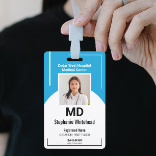 Personalisierte medizinische Mitarbeiter-Foto-ID A Ausweis