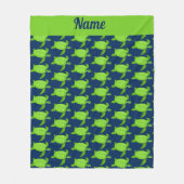 Personalisierte Meeresschildkröte Fleecedecke (Vorderseite)