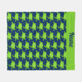 Personalisierte Meeresschildkröte Fleecedecke (Vorderseite (Horizontal))