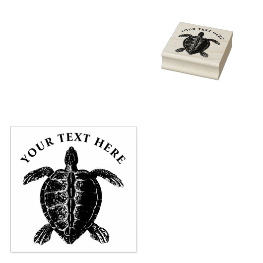 Personalisierte Meeresschildkröte Gummistempel (Stempel)