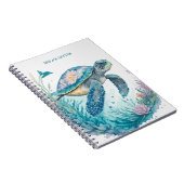 Personalisierte Meeresschildkröte Notizblock (Rechte Seite)