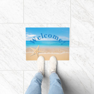 Personalisierte Meerestrand-Willkommensmatte Fußmatte