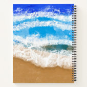 Personalisierte Meereswellen, die am Sandstrand ab Notizblock (Rückseite)